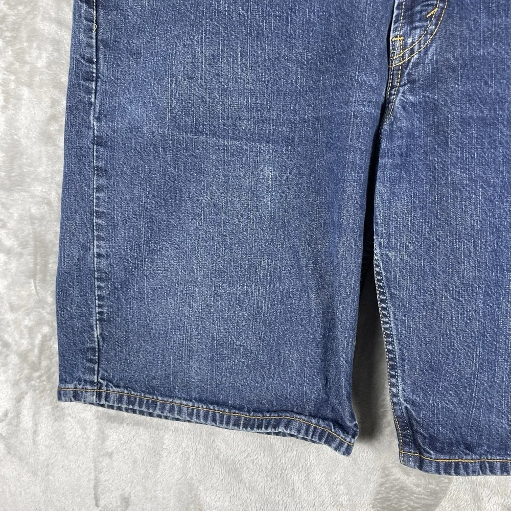 Vtg Y2K Levis 569 Denim Jean Shorts Mens 38x11 Jorts Worn-in Faded Distressed